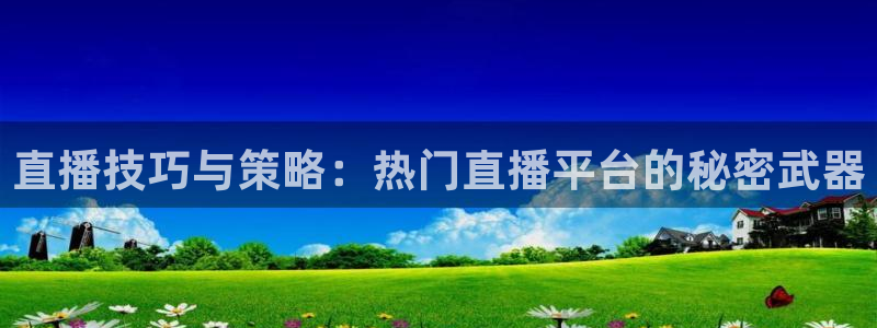 丁伟杰蓝鲸体育直播间：直播技巧与策略：热门直播平台的秘密武器