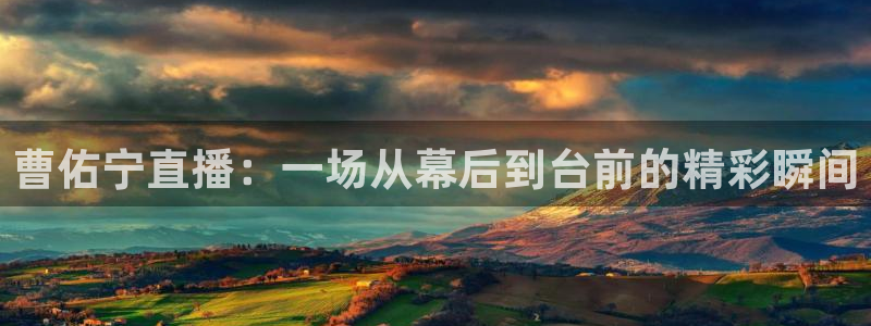蓝鲸体育直播下载：曹佑宁直播：一场从幕后到台前的精彩瞬间